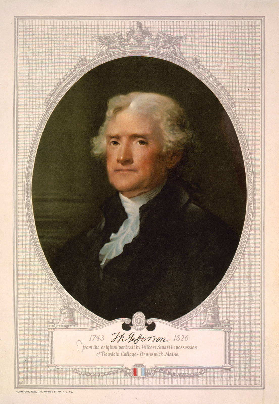 Th. Jefferson 1713-1826, c. 1929 — historic print