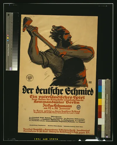 Der deutsche Schmied: Ein vaterländisches Spiel theatre poster