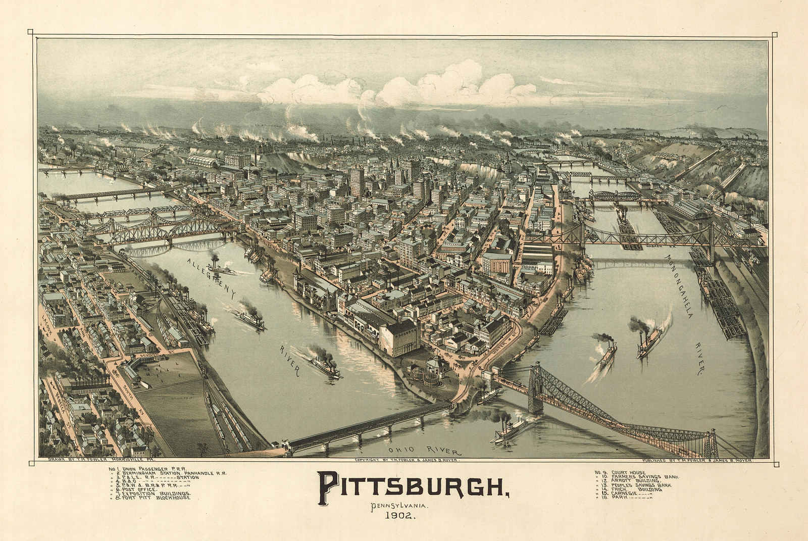 Pittsburgh, Pennsylvania, 1902, 1902 — antique map