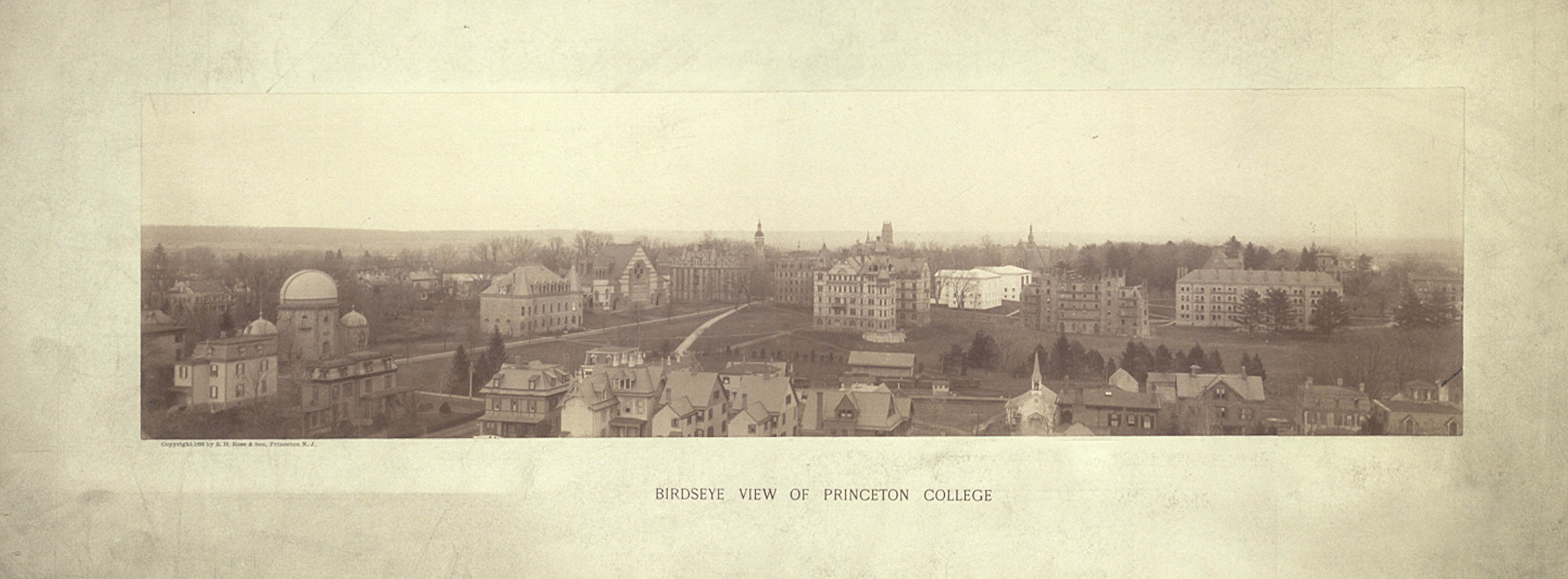 Birdseye view, Princeton Col, New Jersey, 1895 — historic image
