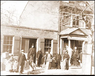 Washington D.C. Group before office of U.S. Christian Commission 8th and H Sts. NW