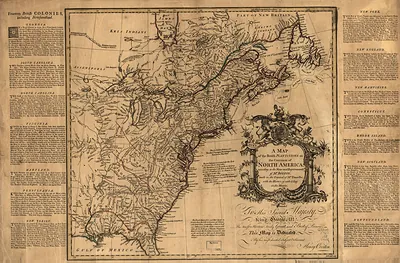 A Map of the British Plantations in North America (1755)