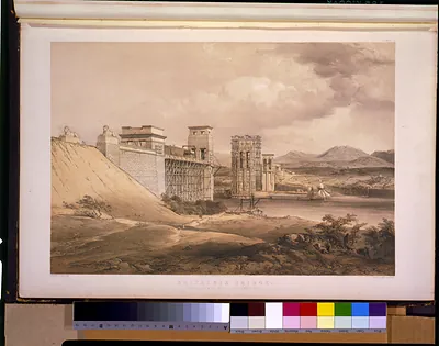 Britannia Bridge--General view of works, September 1848 / G. Hawkins, del. et lith. ; Day & Son lithrs. to the queen.