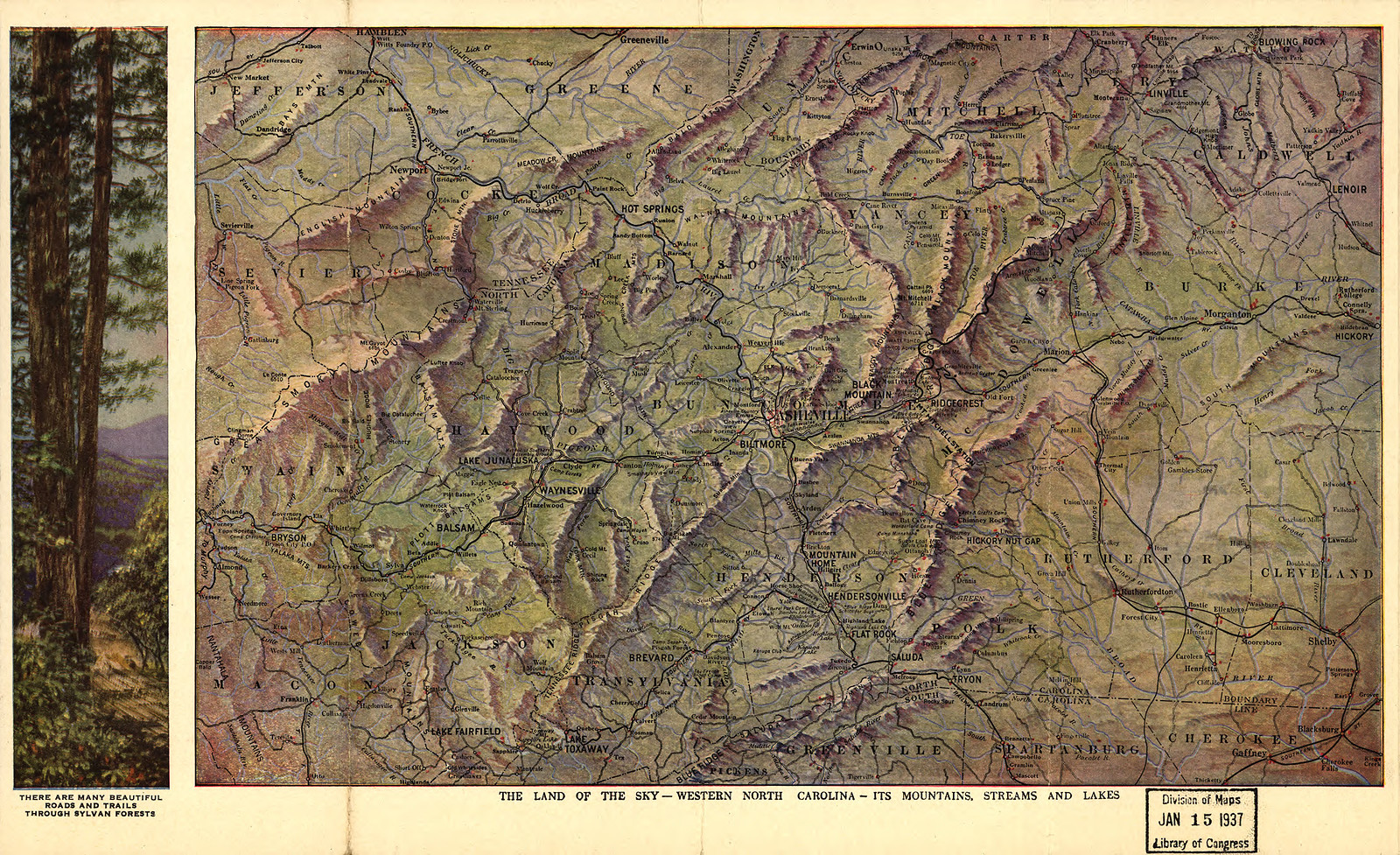 The Land of the Sky: Western North Carolina, Its Mountains, Streams and Lakes — historic image