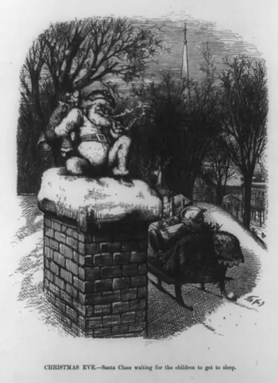 Christmas Eve--Santa Claus waiting for the children to get to sleep / Th. Nast.