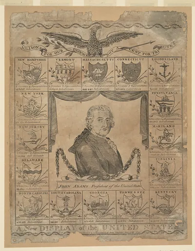A new display of the United States