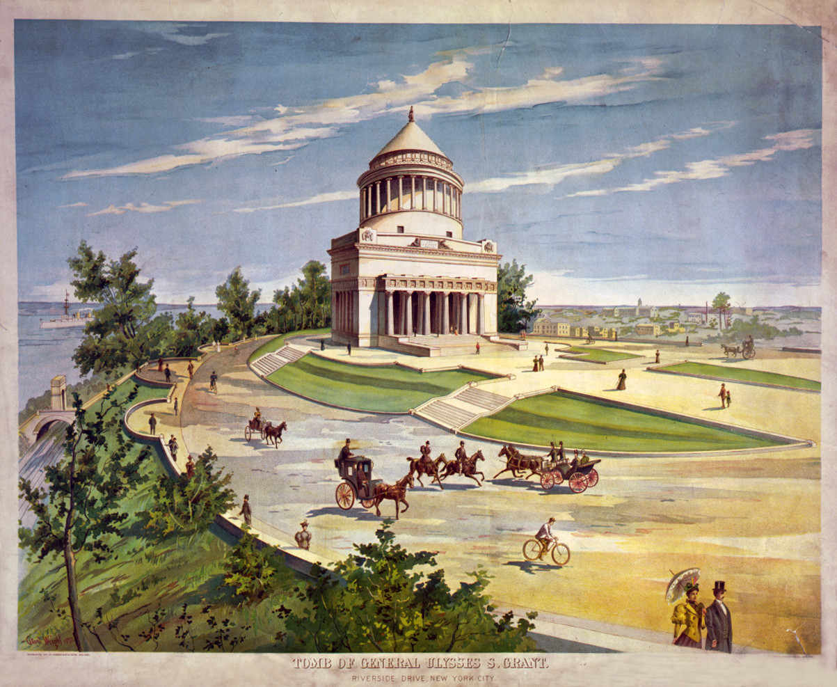 Tomb of General Ulysses S. Grant, Riverside Drive, New York City / Grant Wright, 1897., New York : Brett Lithographing, 1897. — antique lithograph