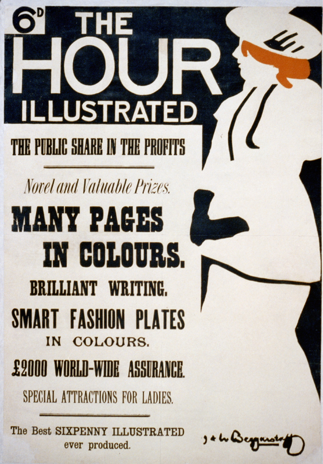 The Hour Illustrated : the public share in the profits / J & W Beggarstaff, [between 1894 and 1895] — vintage poster