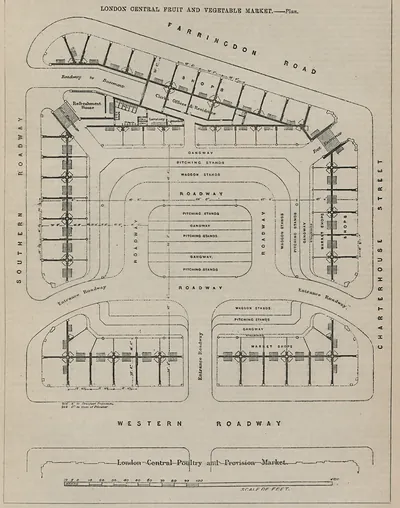 London Central Fruit and Vegetable Market, Plan