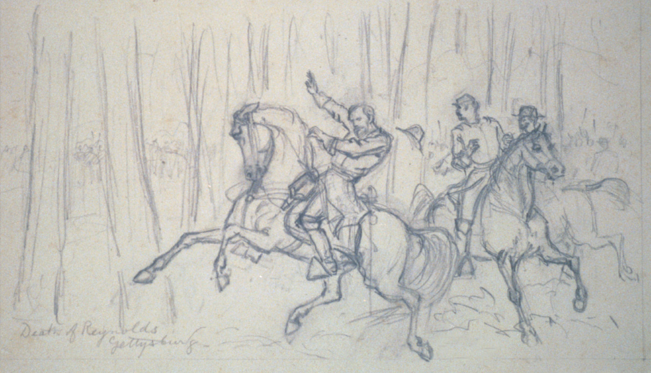 Death of Reynolds--Gettysburg, [1863 July 1] — antique map