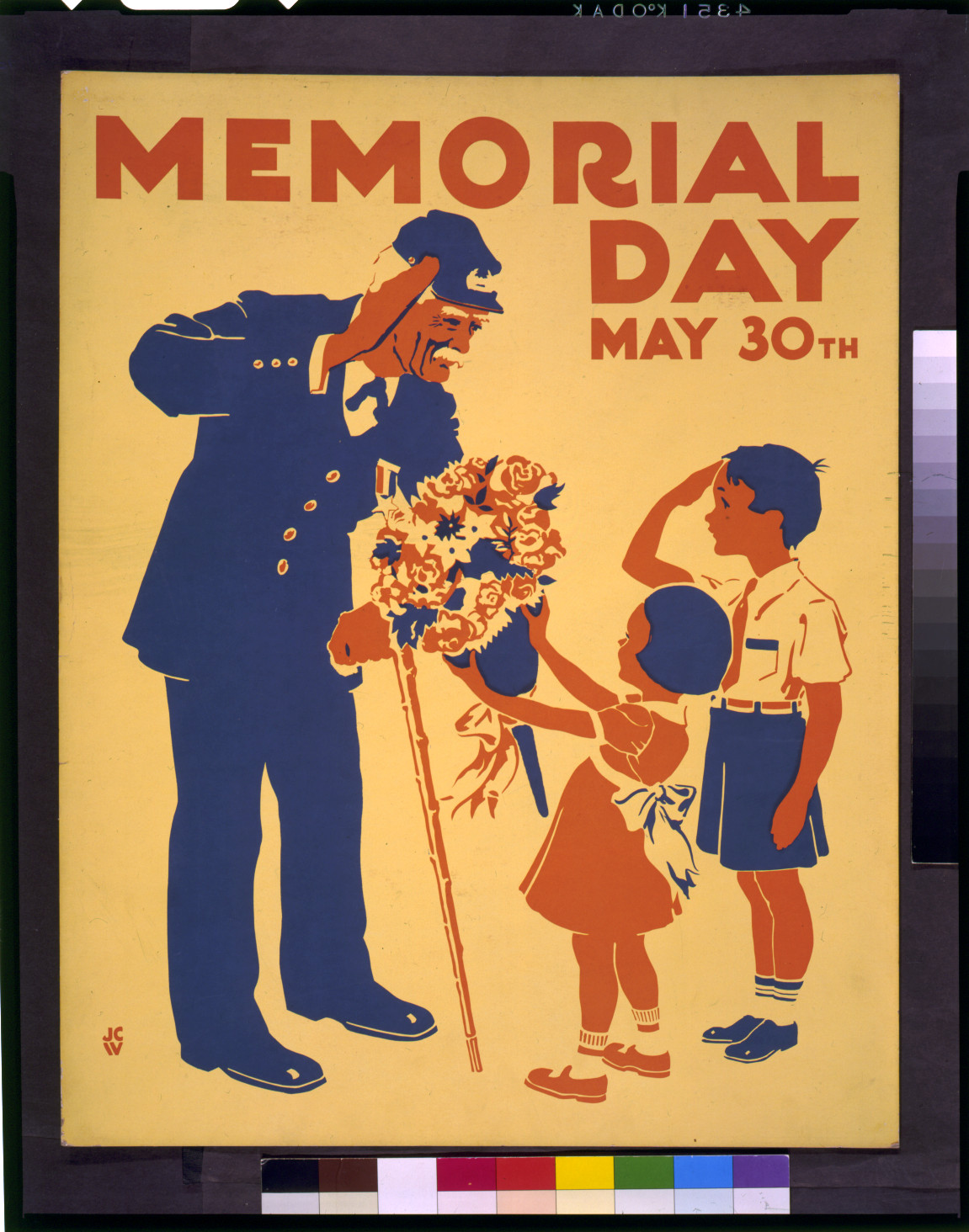 Memorial Day, May 30th / JCW., [New York : Federal Art Project, 1936 or 1937] — vintage poster