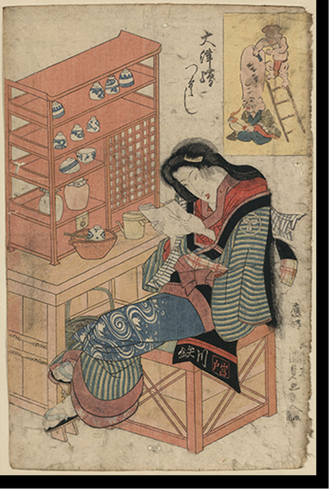 Antique Photo Print - Japanese Ukiyo-e print - Framed Wall Art Gift (2), 1750 — historic photograph