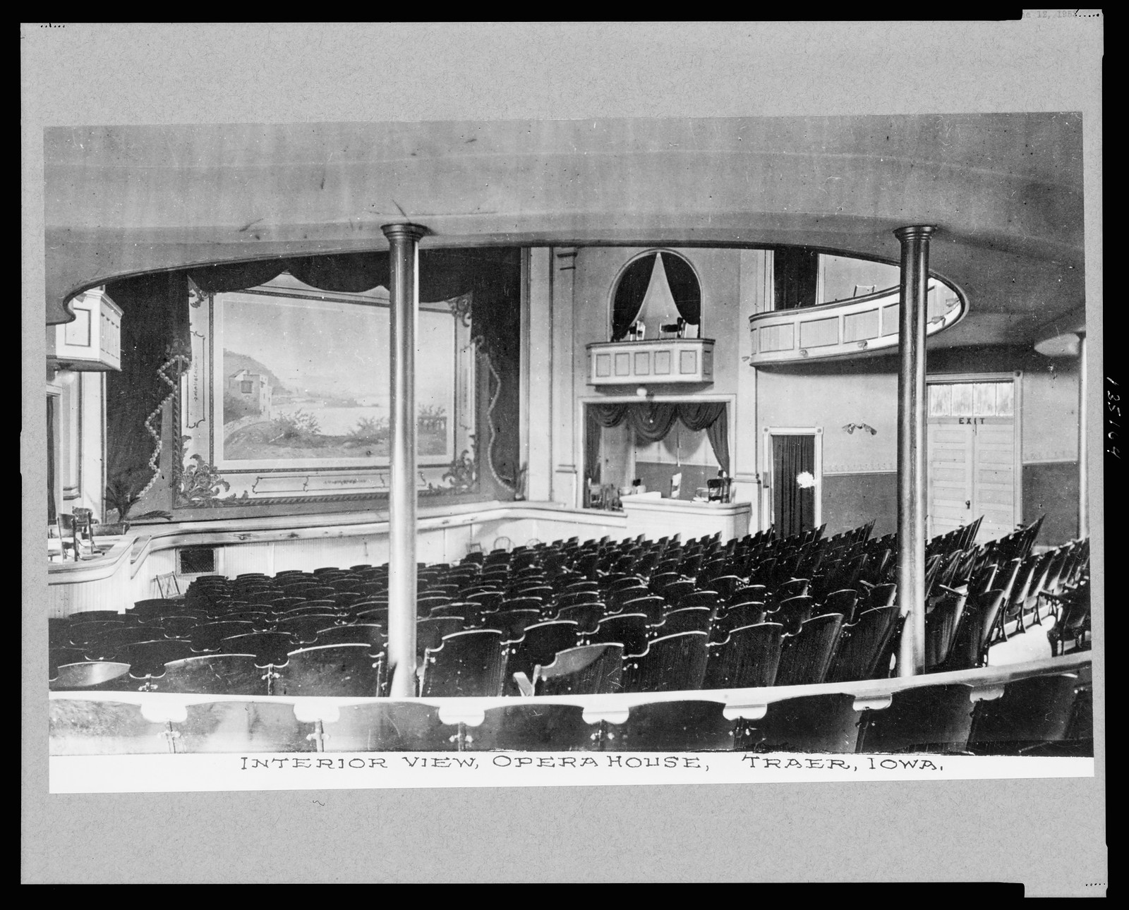 Interior view, Opera House, Traer, Iowa — historic photograph