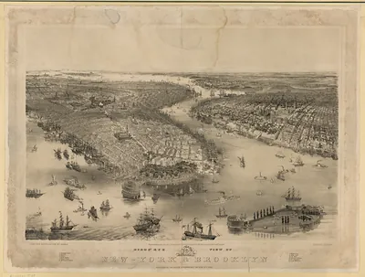 Bird's-eye view of New-York & Brooklyn