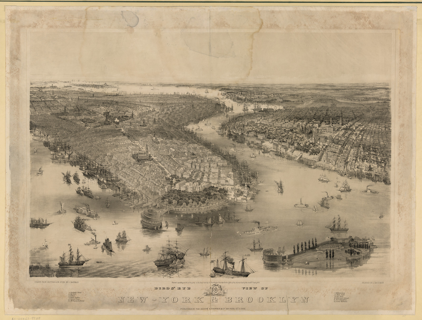 Bird's-eye view of New-York & Brooklyn — historic image