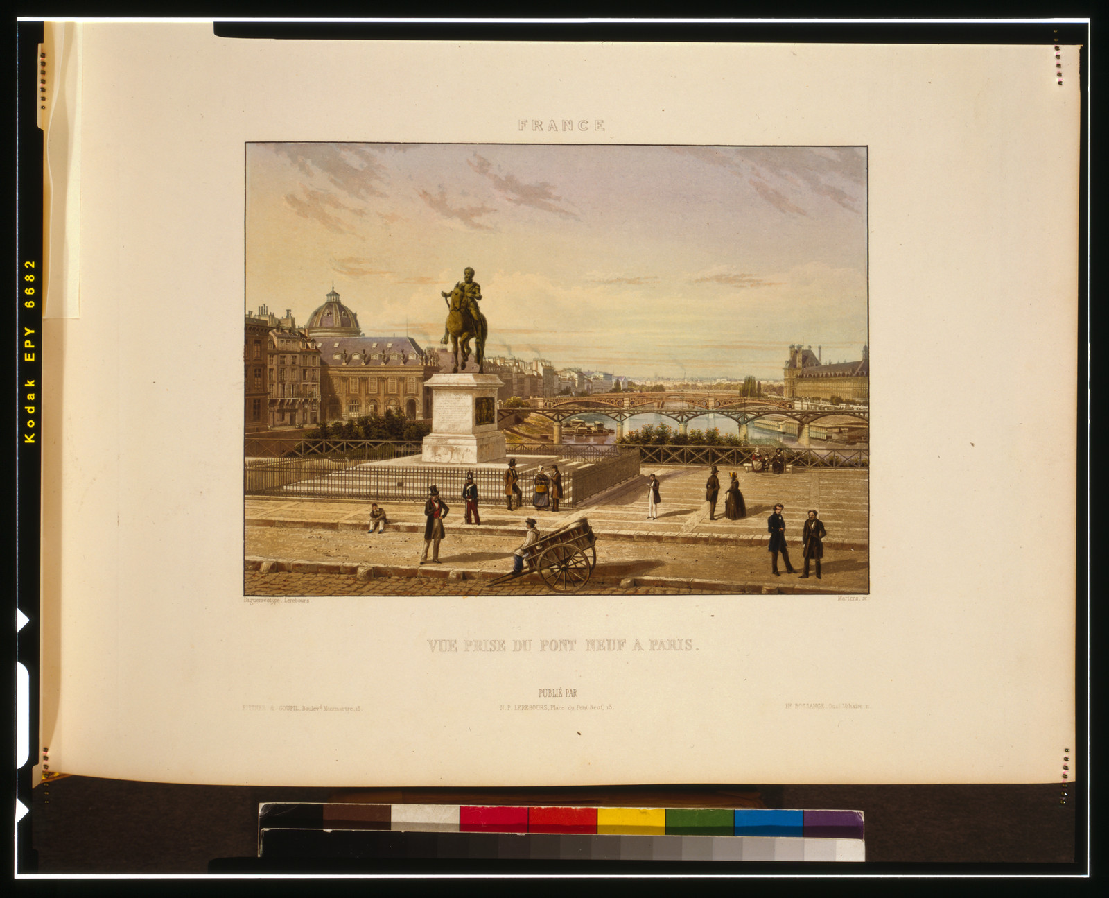 Vue prise du Pont Neuf à Paris / daguérreotype, Lerebours ; Martens, sc., 1842 — historic print