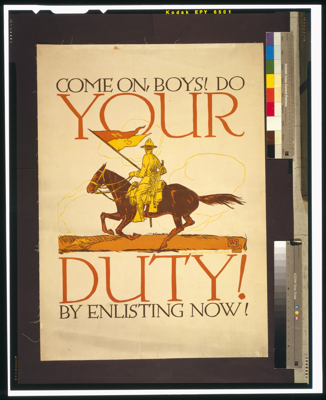 Come on, boys! Do your duty by enlisting now!, [1917] — vintage poster