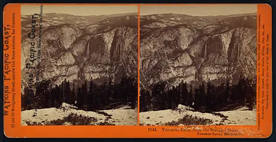 Yosemite Falls from the Sentinel Dome Yosemite Valley Mariposa Co.