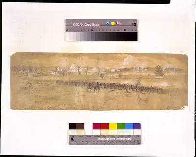 The battle of the Sharpsburg from the extreme right