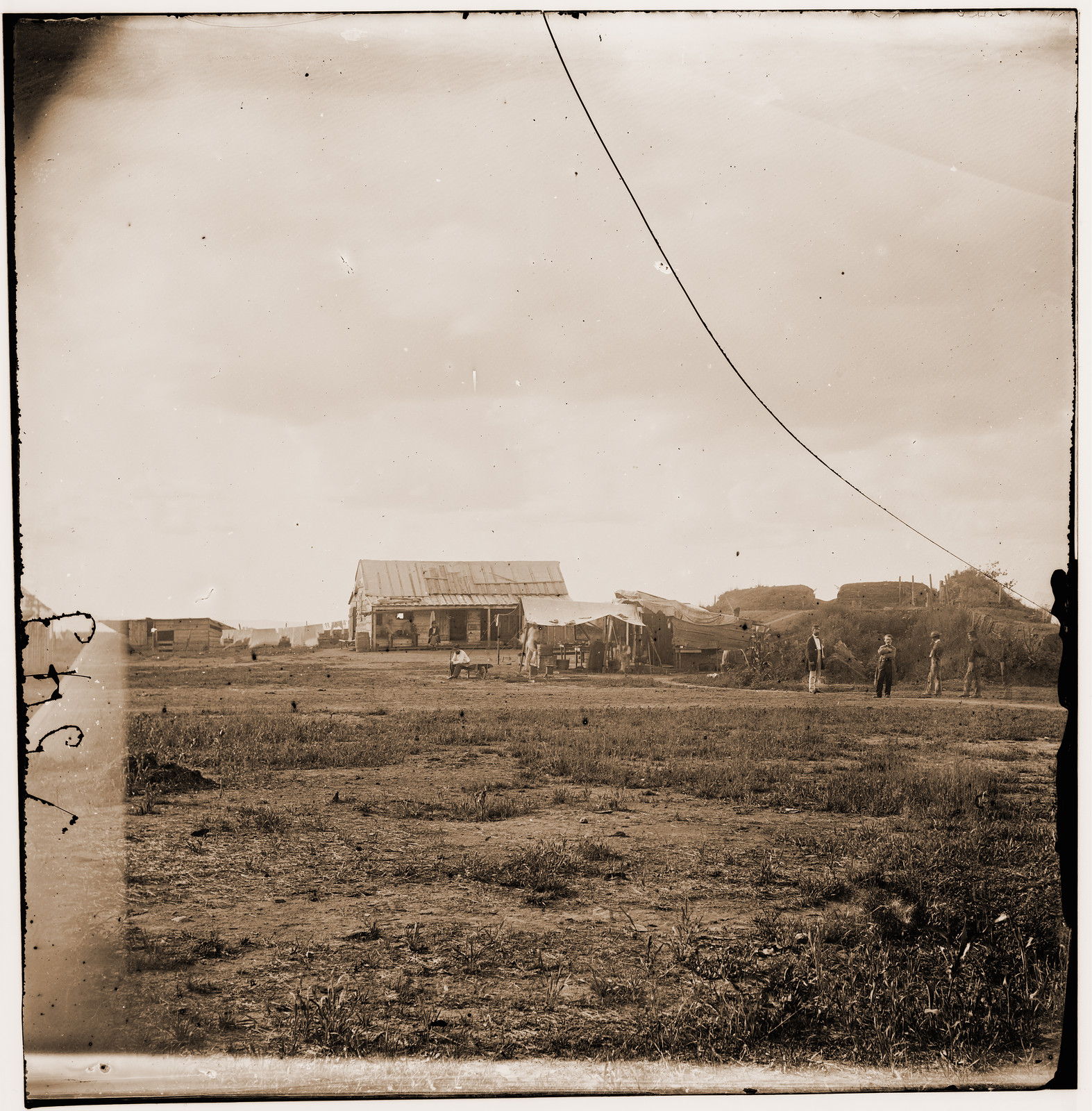 Manassas Virginia. Eastern range of Confederate defenses, 1862 — historic photograph
