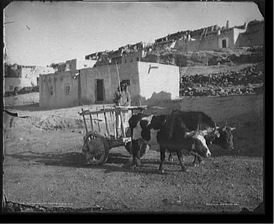 The old carreta, Pueblo of Laguna, N.M.