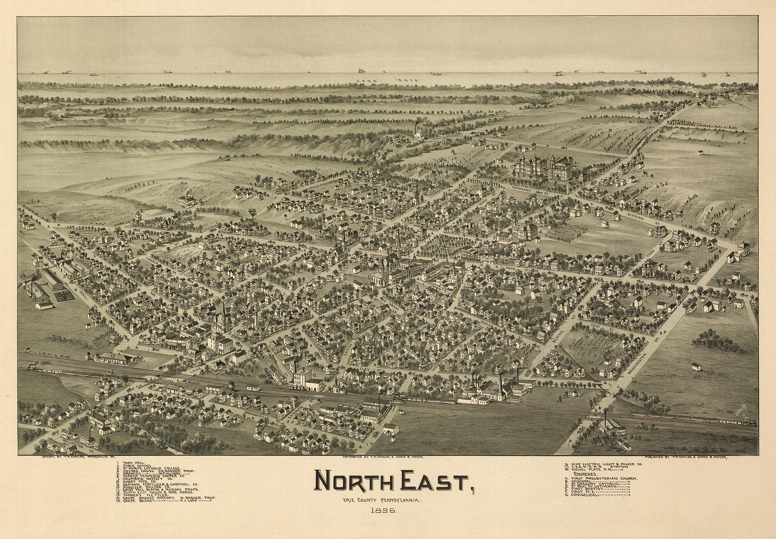 North East, Pennsylvania, 1896, 1896 — antique map