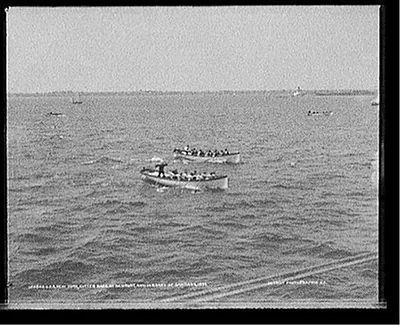 U.S.S. New York, cutter race at Newport, anniversary of Santiago