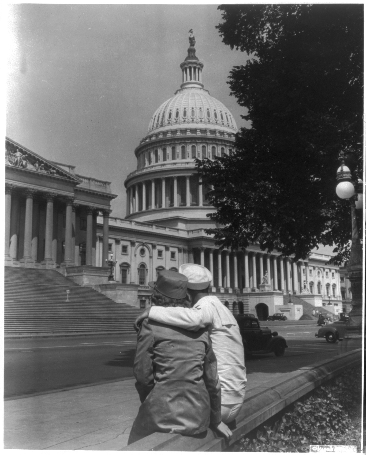 Capitol Muscles in on the Moon — historic photograph
