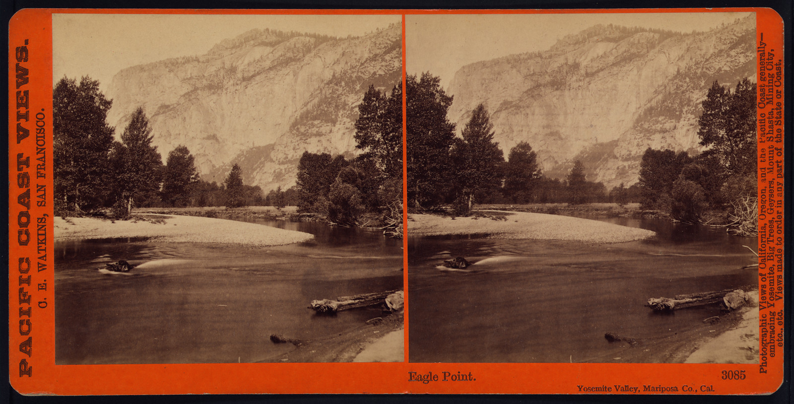 Eagle Point Yosemite Valley Mariposa co. Cal., 1869 — historic photograph
