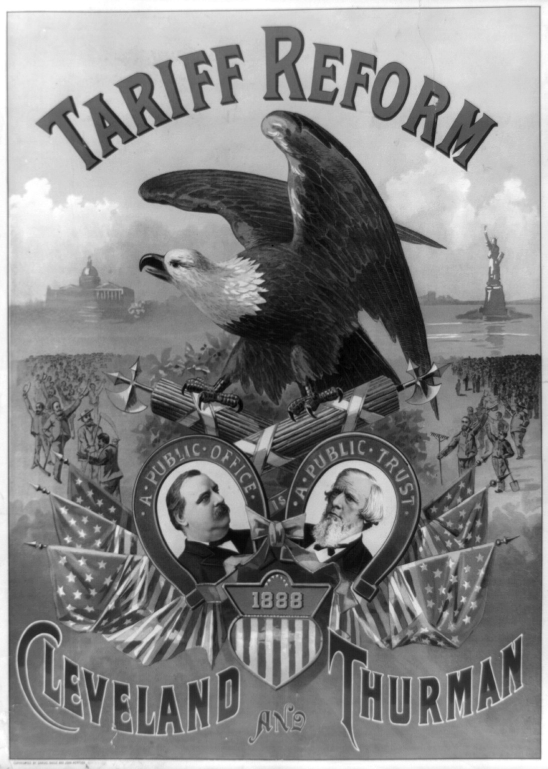 Tariff reform. Cleveland and Thurman, c1888 Sept. 17. — historic print