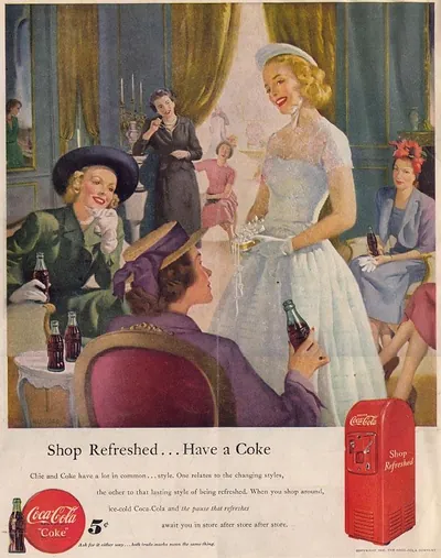 Coca-Cola advertisement: Shop Refreshed... Have a Coke