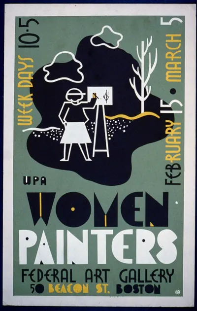 WPA poster: Women Painters, Federal Art Gallery, Boston