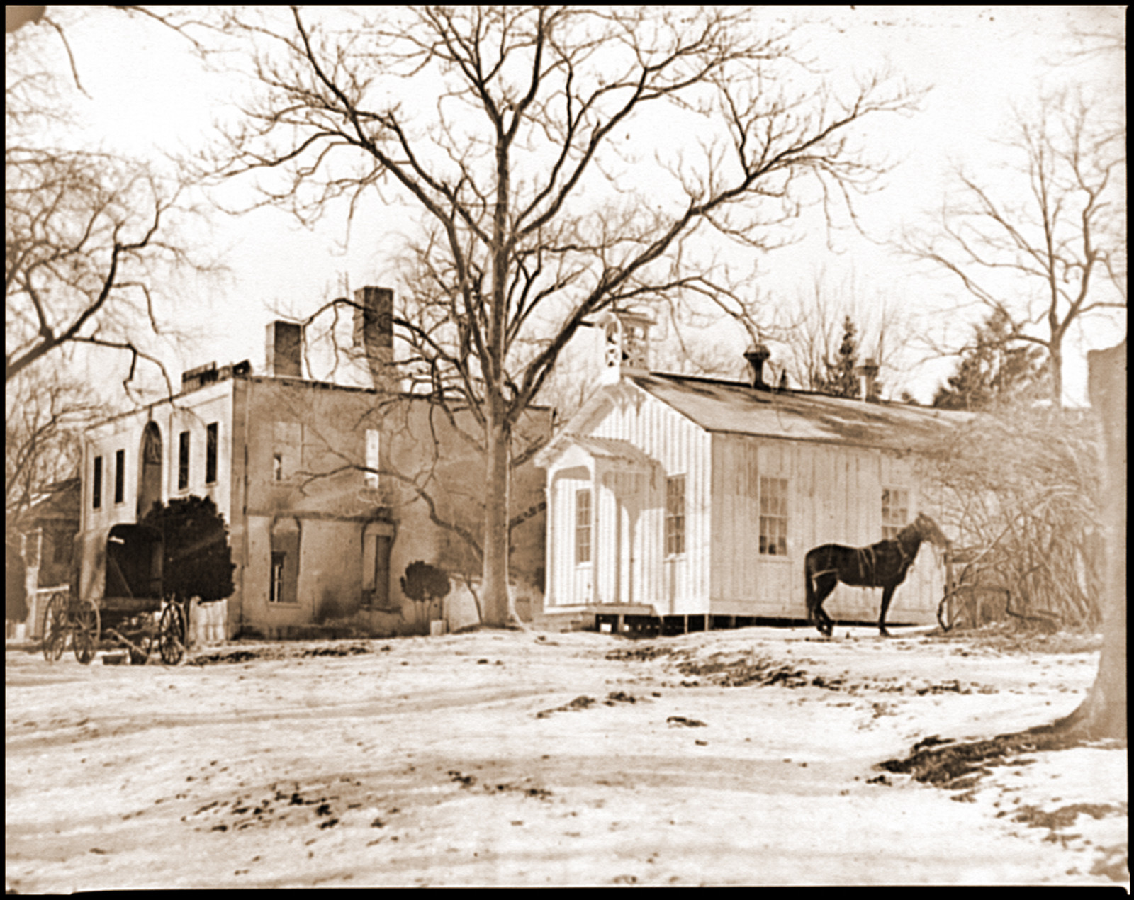Washington D.C. Ruins of Kalorama Hospital 23d and S Streets NW, 1865 — historic photograph