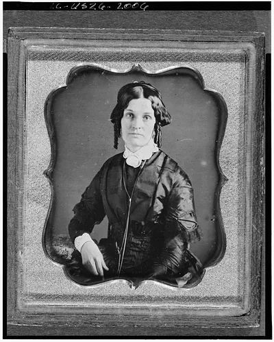 [Joannette Clark Benjamin, three-quarter length portrait of a woman, facing front, seated]
