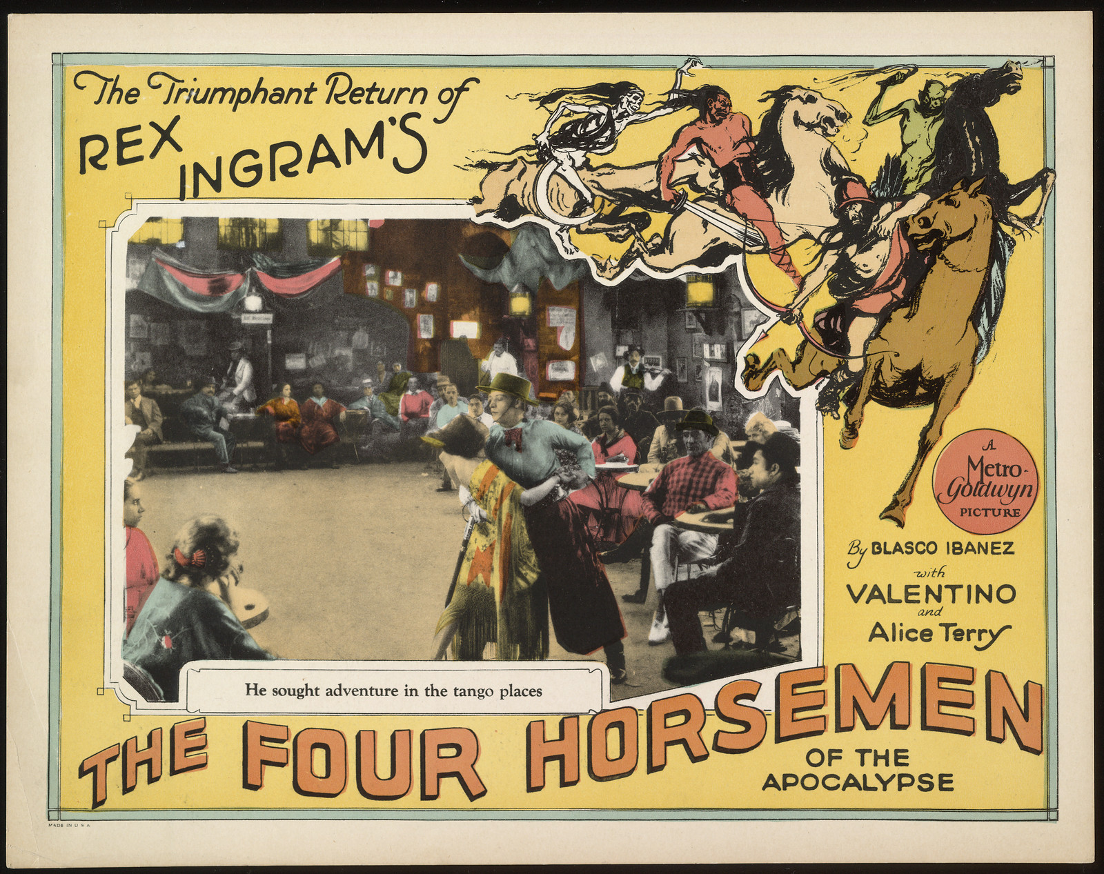 Lobby card: The Four Horsemen of the Apocalypse, Metro-Goldwyn Picture — historic image