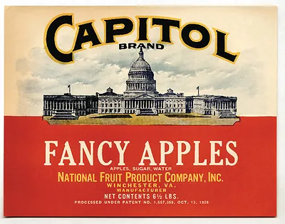 Capitol Brand Fancy Apples fruit crate label