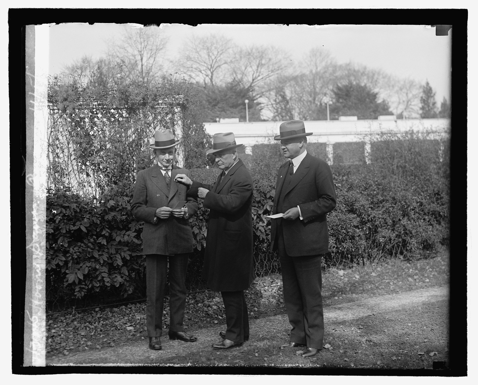Hoover, Dawes & Payne, 11/5/29, [19]29 November 5. — historic photograph