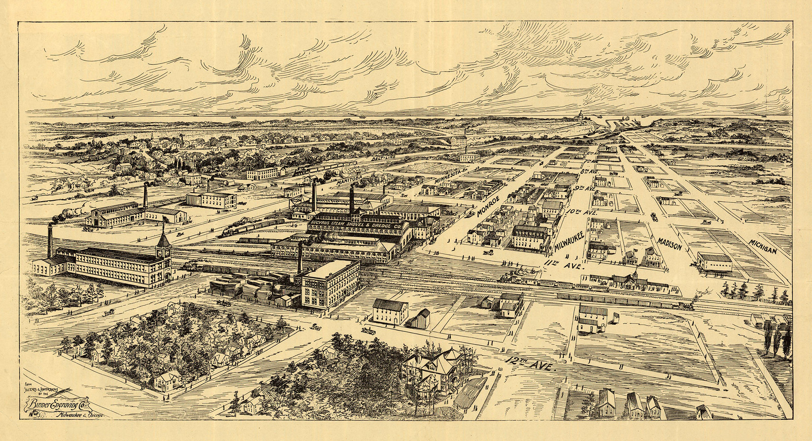 Milwaukee, Wisconsin, 1906, 1906 — antique map