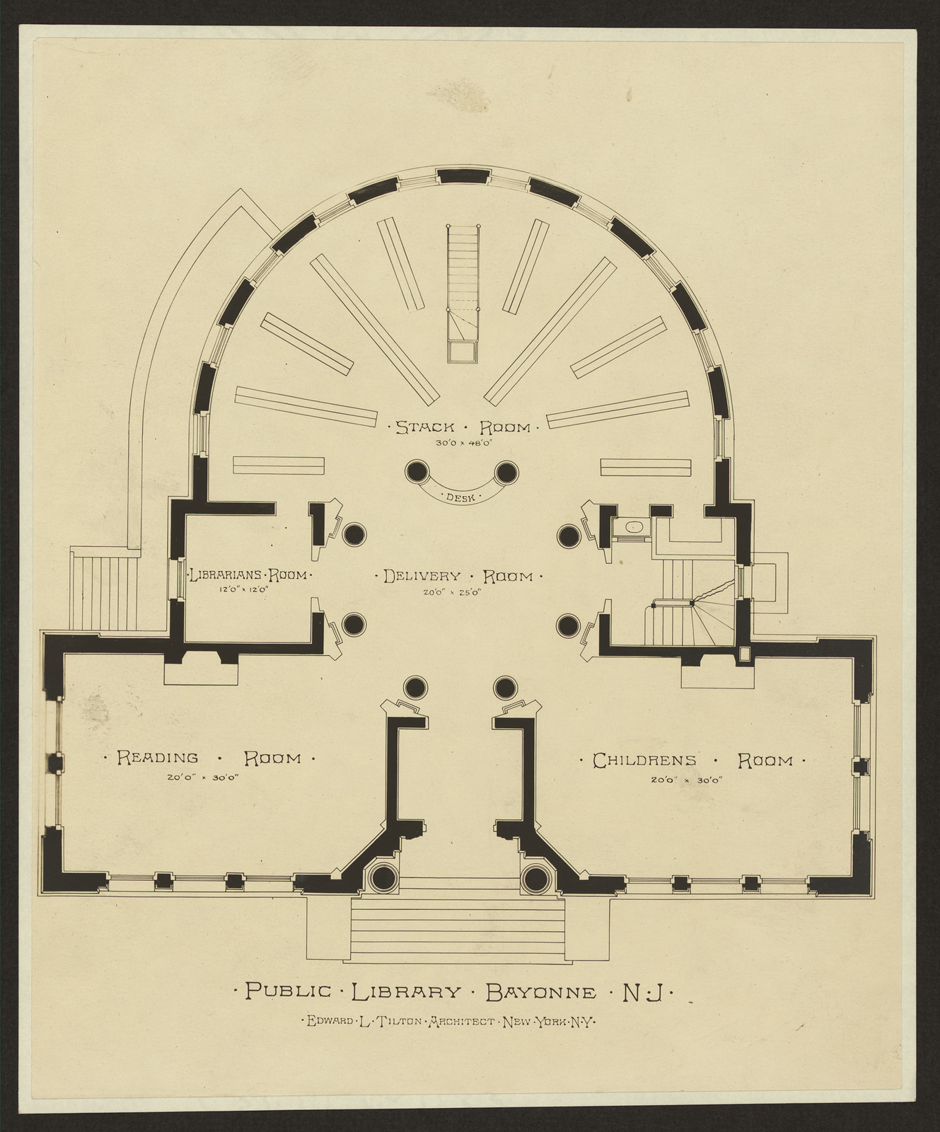 Public Library Bayonne New Jersey — historic image