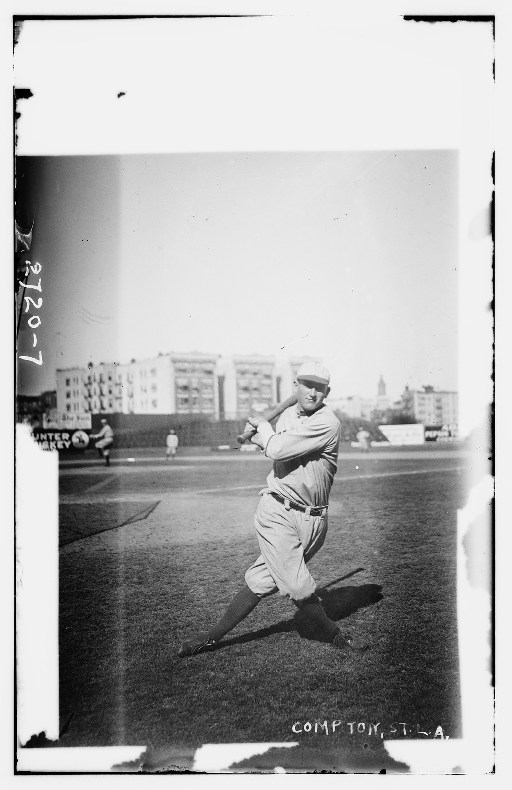 Pete Compton, St. Louis AL, at Hilltop Park, NY (baseball), [1912] — historic photograph