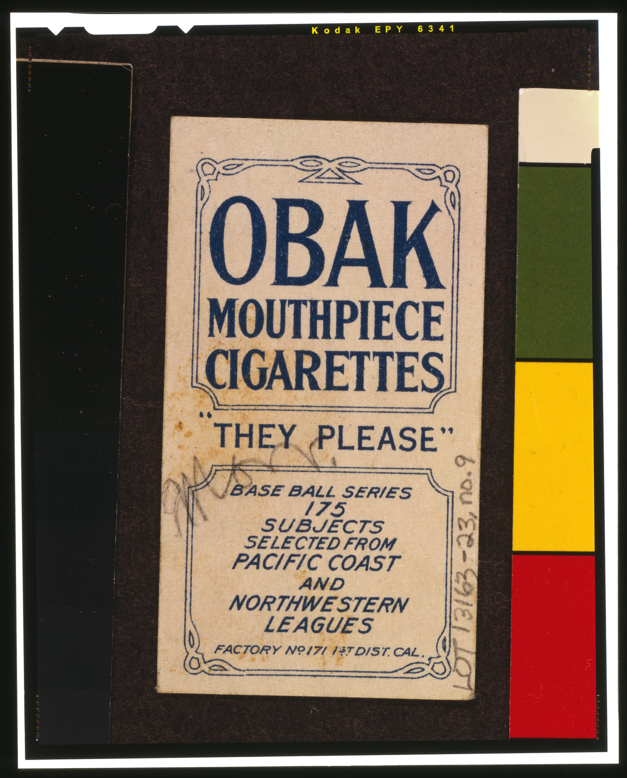 Obak (T212), 1910 — historic print