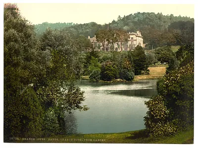 Hotel from gardens Grange-over-Sands England