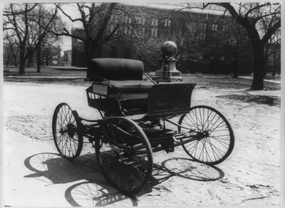 Haynes automobile, 1893. First car made by Elwood Haynes, Kokomo, Indiana