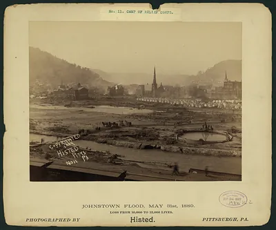 Camp of relief corps, Johnstown Flood, May 31st, 1889