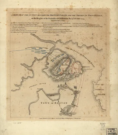 Bunker Hill 1775 Thos Jefferys, Massachusetts