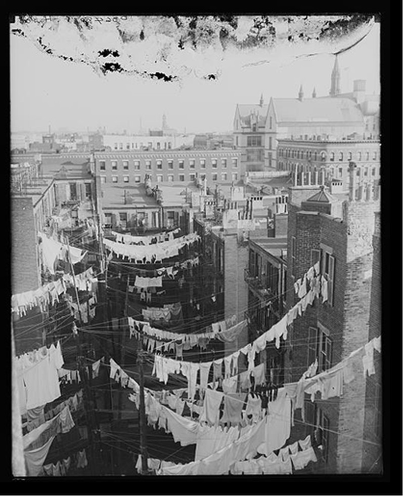 [Yard of tenement, New York, N.Y.], [between 1900 and 1910] — historic photograph
