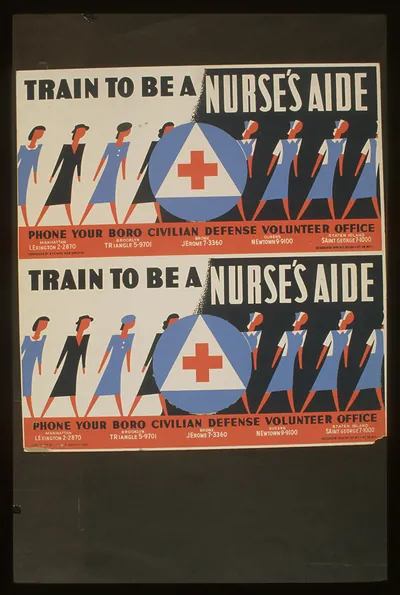 Train to be a nurses aide Phone your boro Civilian Defense Volunteer Office.