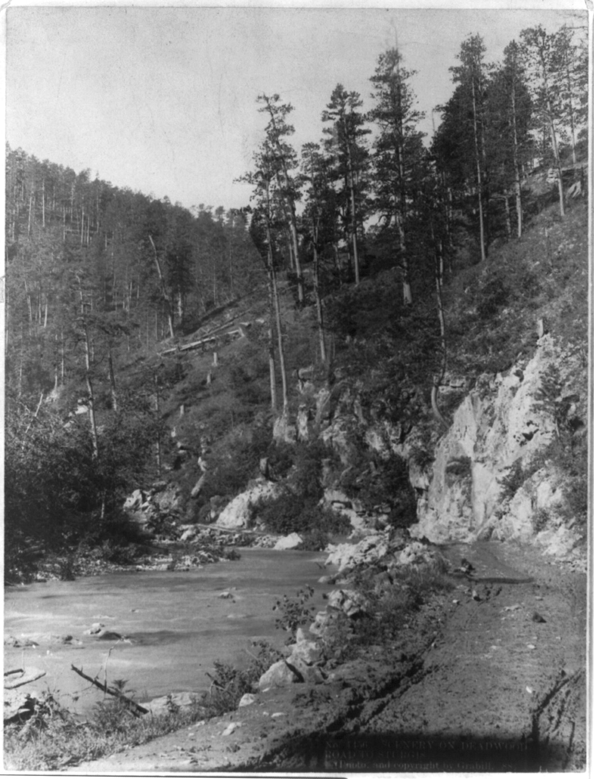Scenery on Deadwood Road to Sturgis, 1888 — historic photograph