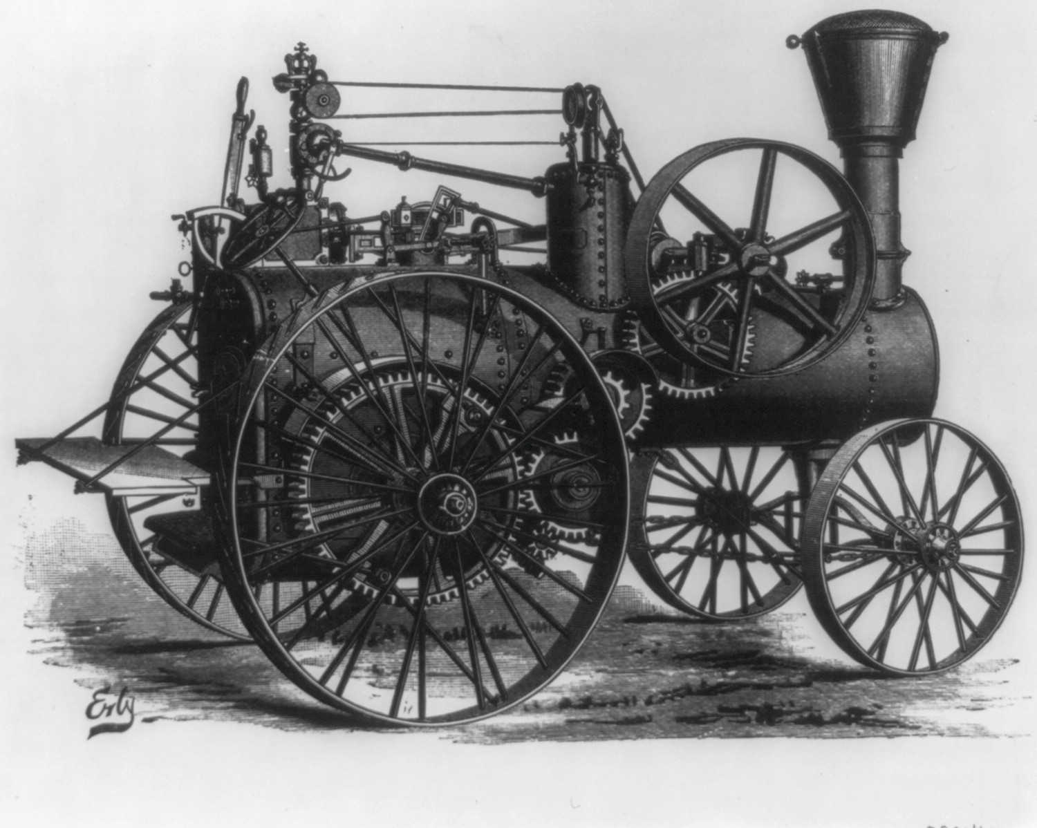1885 steam tractor, [no date recorded on caption card] — historic photograph