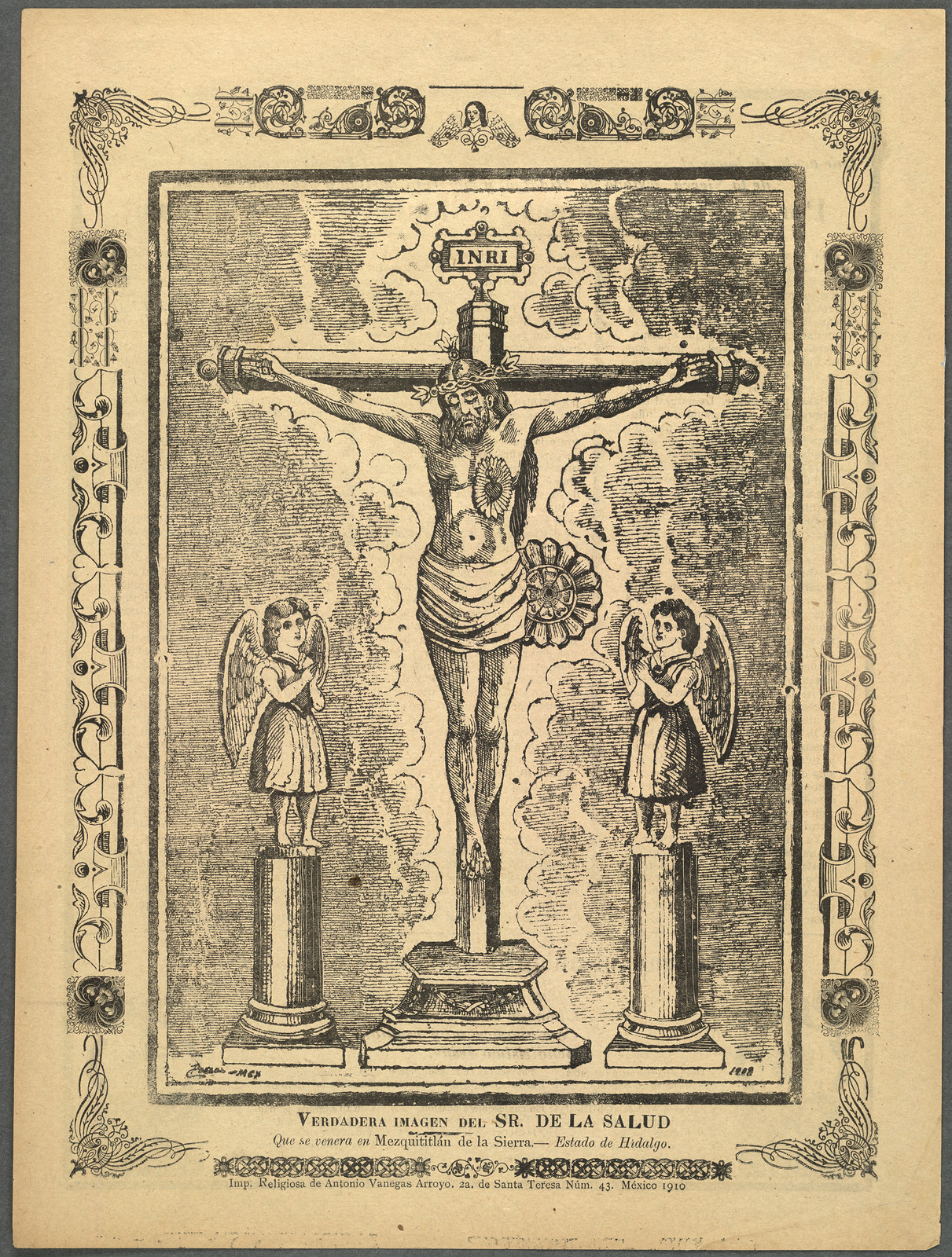 Verdadera imagen del Sr. de la Salud, Mexico 1910 print — historic print